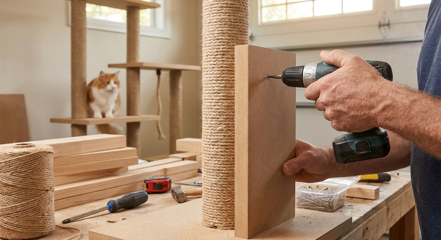 DIY Arbre à chat : Comment construire un mobilier stable et sécurisé à moindre coût